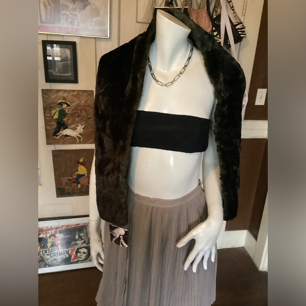 Susan Lazar faux fur scarf